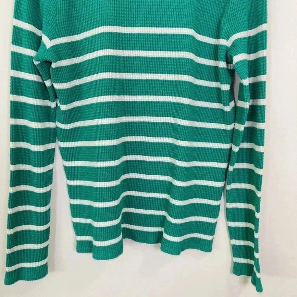 J.Crew Thermal Henley Striped Long Sleeve Top - Picture 11 of 12